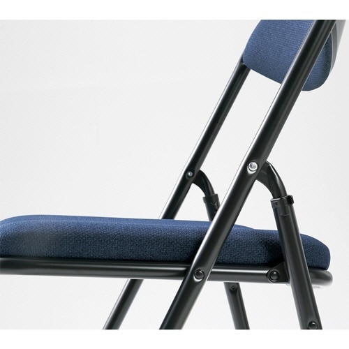 折りたたみチェア 厚張り ネイビー・4脚