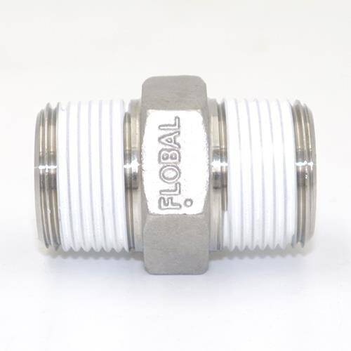 シール剤付ステンレス製ねじ込み六角ニップル