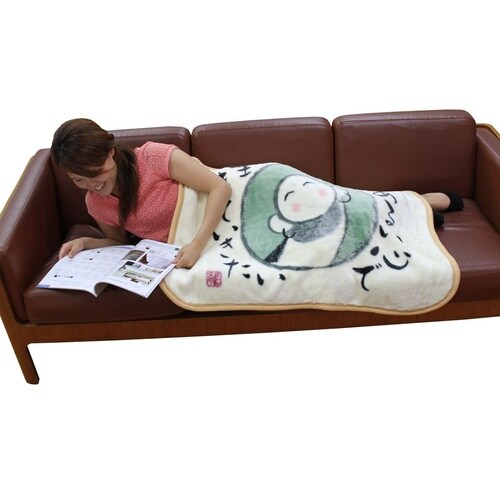 ひざ掛け「まあるい心で生きていたい」