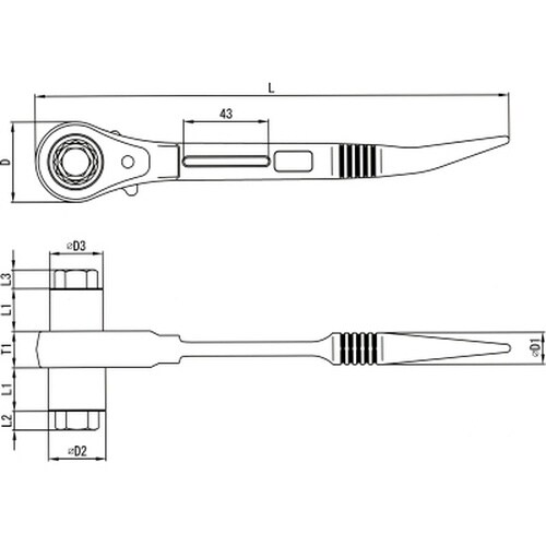 4サイズラチェットレンチ
