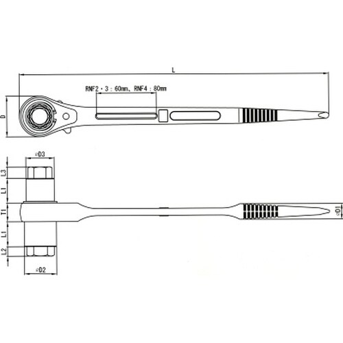 4サイズラチェットレンチ