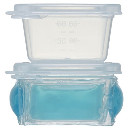 離乳食ケース M 保冷剤付 四角 持ち運び クリア