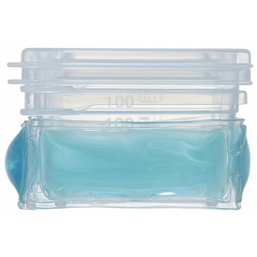 離乳食ケース L 保冷剤付 四角 持ち運び クリア