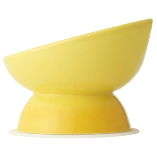 ペット用食器 短頭犬用 陶器 イエロー