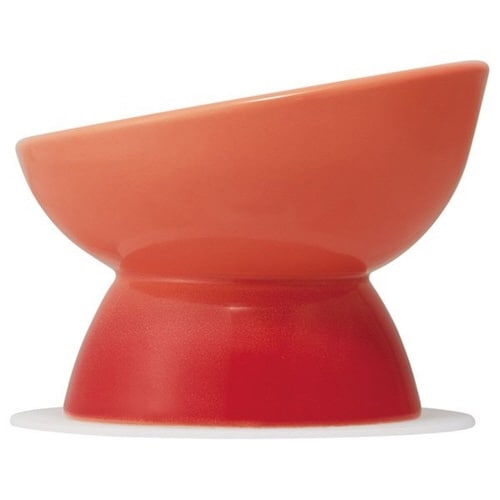 ペット用食器 猫用 陶器 オレンジ