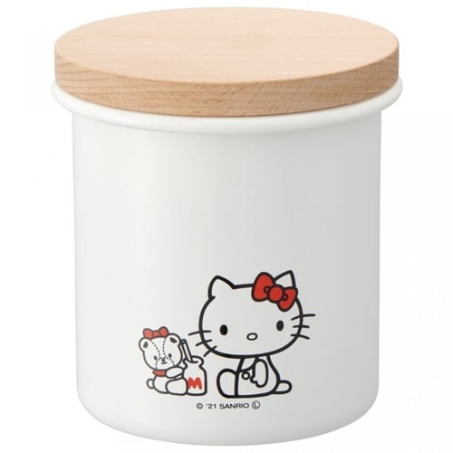 保存容器 750ml ホーロー 木蓋付き