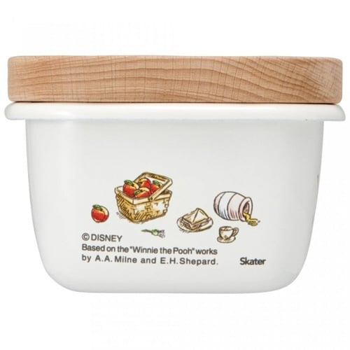 バターケース ホーロー 木蓋付き くまのプーさん