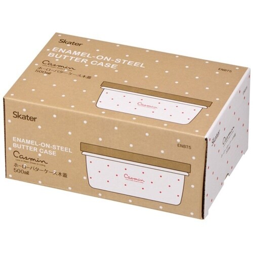 バターケース ホーロー 木蓋付き アイボリー