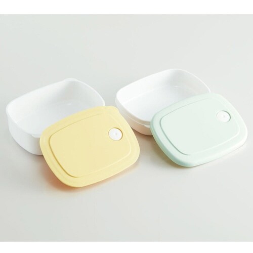 お弁当箱 680ml くすみGRN×YEL