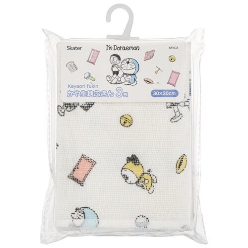 ふきん かや生地ふきん 3枚入り ドラえもん