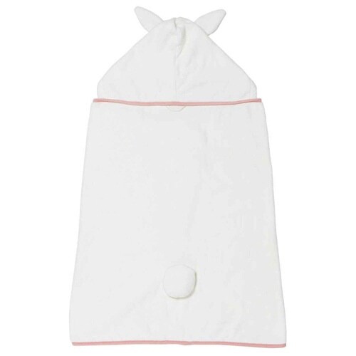 タオル 吸水速乾フード付き バスポンチョ うさぎ