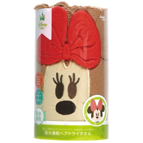 タオル 吸水速乾 ヘアドライタオル ミニーマウス