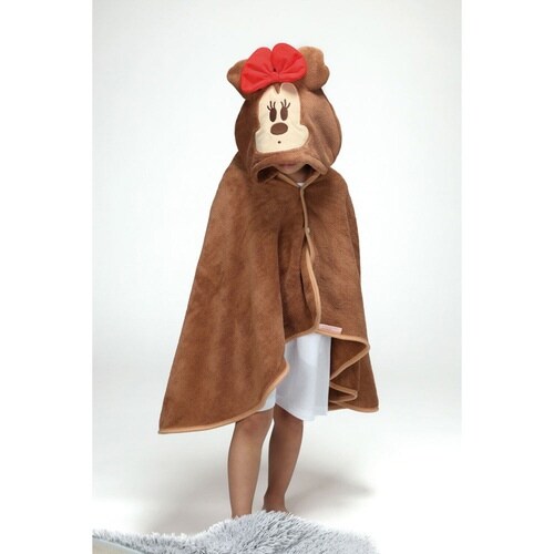 バスタオル 吸水速乾 フード付き ミニーマウス