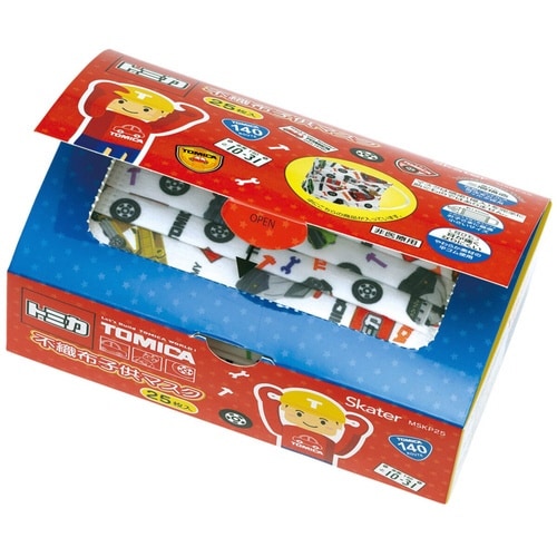 マスク 不織布 子供用マスク 25枚入 トミカ