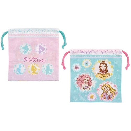 巾着 マチ付き巾着 2個入り プリンセス23