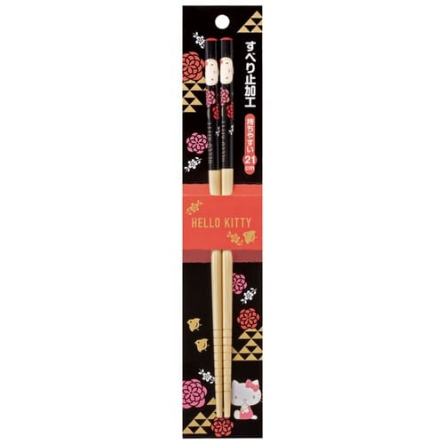 箸 竹箸 21.0cm ハローキティ千鳥