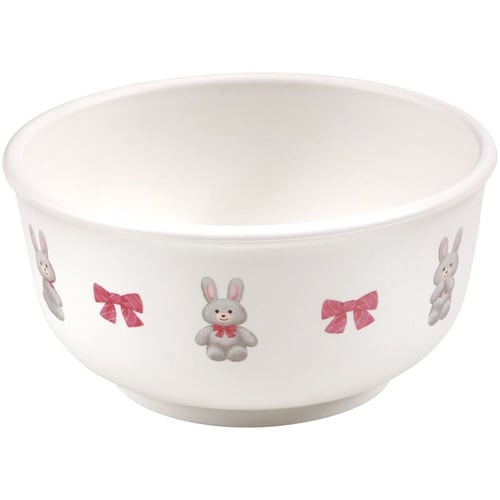 茶碗 ベビー用PP製茶碗 ぬいぐるみうさぎ