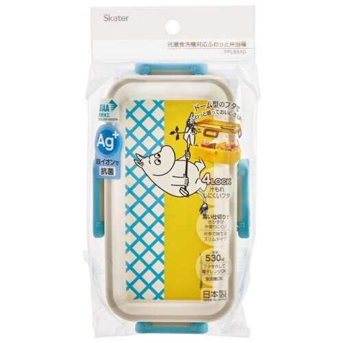 弁当箱 1段 530ml 抗菌 ムーミンカラフル