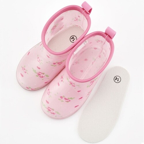 レインブーツ キッズ KTラブリーフラワー