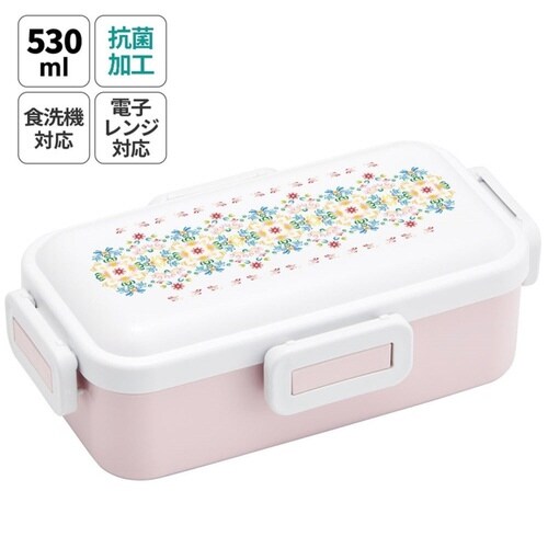お弁当箱 抗菌ふわっと弁当箱 1段 薄紅