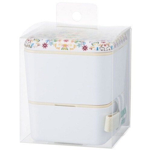 お弁当箱 メラミンランチボックス 角型 2段 薄紅