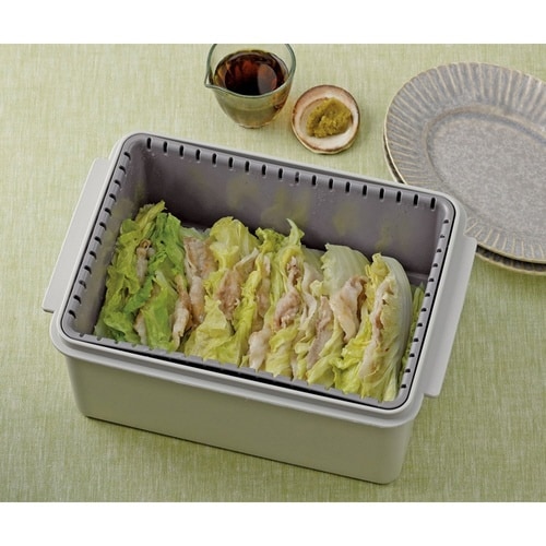 スチーム調理器 電子レンジ対応 保存容器 グレー