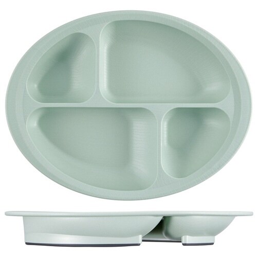 プレート 28cm すくいやすい グリーン
