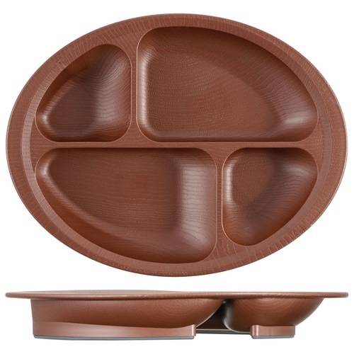 プレート 28cm すくいやすい ブラウン