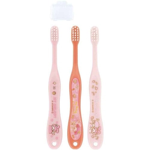 歯ブラシ 3本セット 園児用歯ブラシ キャップ付