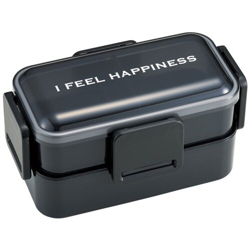 弁当箱 2段 850ml シースルーブラック