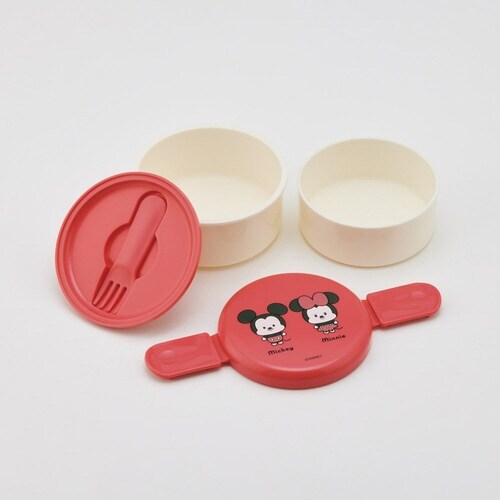 お弁当箱 2段 500ml 抗菌丸型ランチボックス