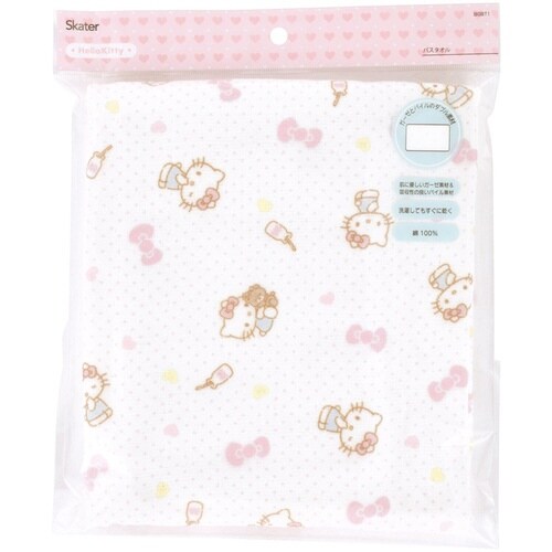 ベビーバスタオル 綿100% ガーゼ パイル