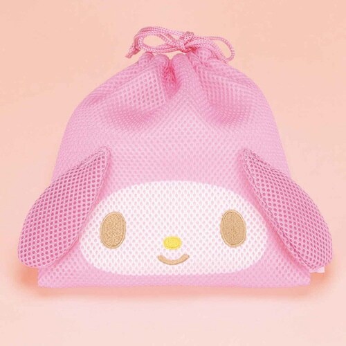 巾着 メッシュ生地 洗濯OK マイメロディ