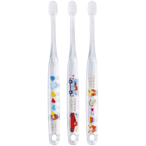 歯ブラシ 3本セット クリア トミカとトム