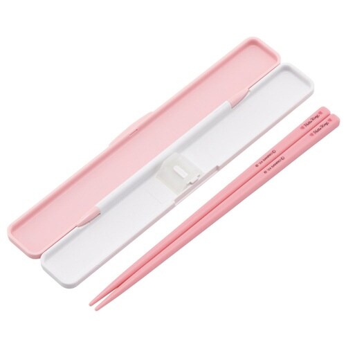 箸セット 抗菌音の鳴らない箸箱セット キティ