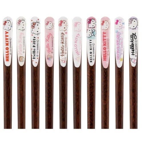 箸 10本セット 21cm ハローキティ 木製
