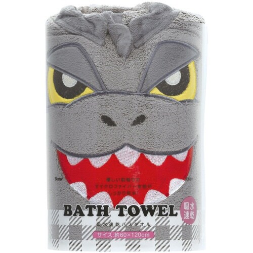 バスタオル 吸水速乾 60×120cm ゴジラ