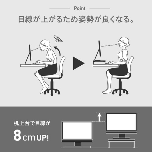 机上台<幅495mm・ロータイプ> 白×10