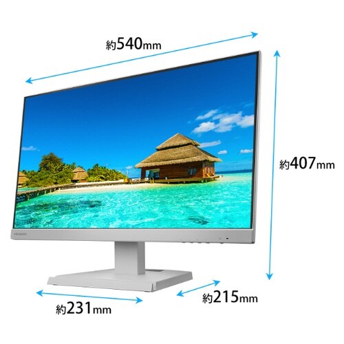 23.8型ワイド液晶ディスプレイ 白