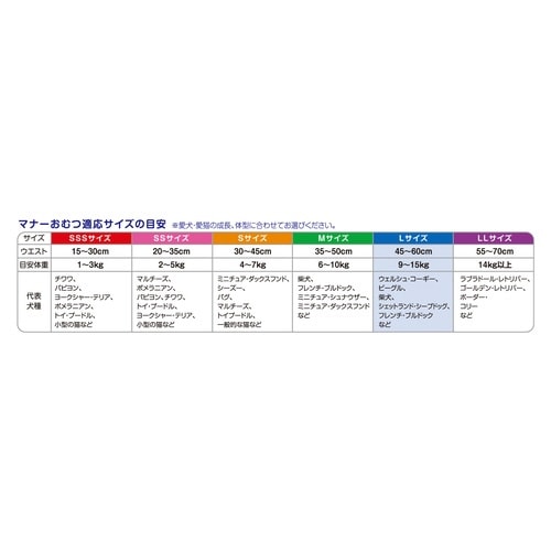 マナーおむつのびーるテープL