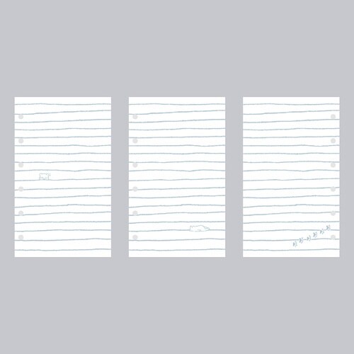 いいかげんリフィルM6しろくま よこ罫×10