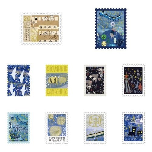 きらぴかフレークシール 銀河鉄道の夜×6