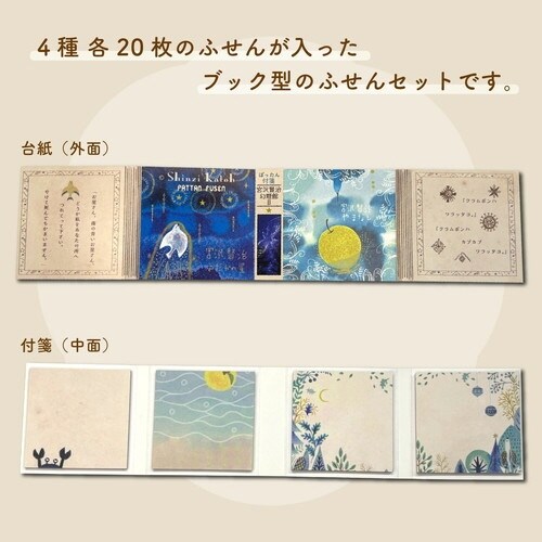 付箋 ぱったん付箋 宮沢賢治幻燈館2×6