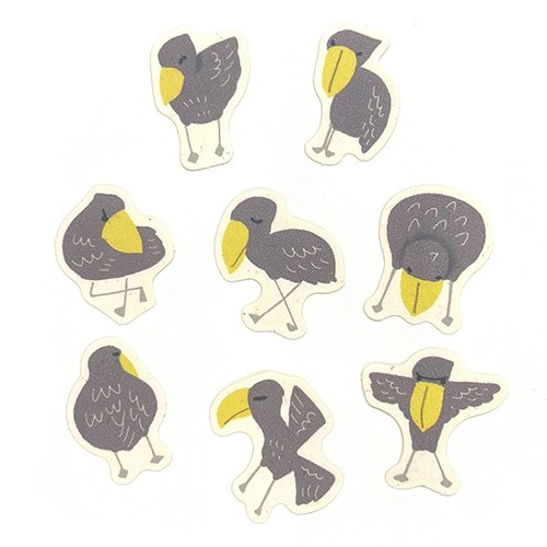 フレークシール 絶滅危惧種 ハシビロコウ×10