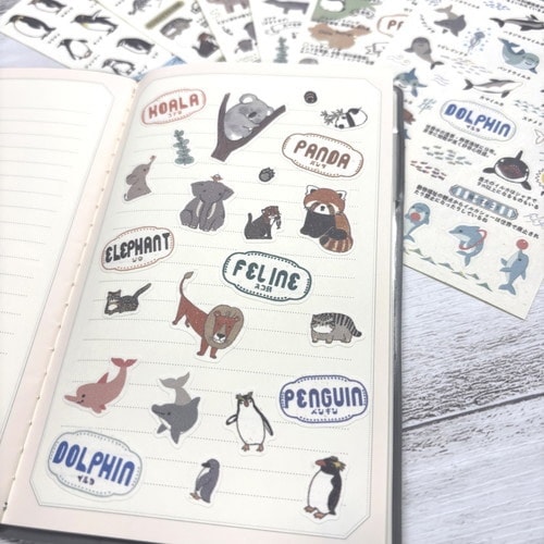 フレークシール動物園のアイドル図鑑パンダ×10