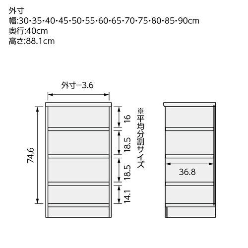 耐荷重タイプ高88.1×幅70×奥40cm DB