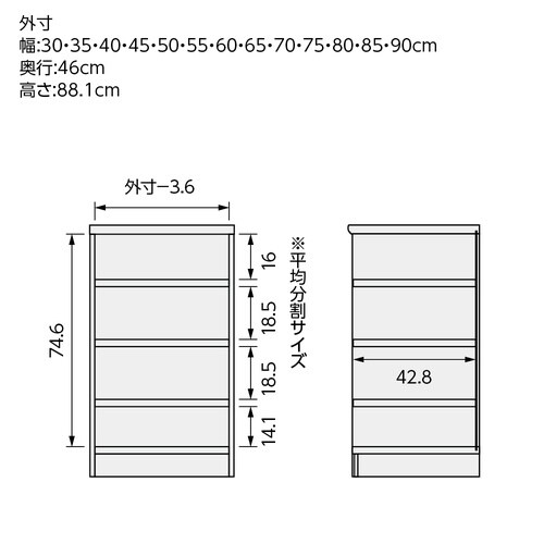 耐荷重タイプ高88.1×幅75×奥46cm GO