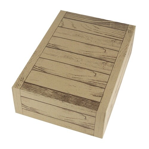 ギフト箱 フルーツギフト 茶木目 小