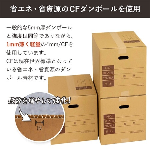 100サイズダンボール 記入欄手穴 10枚