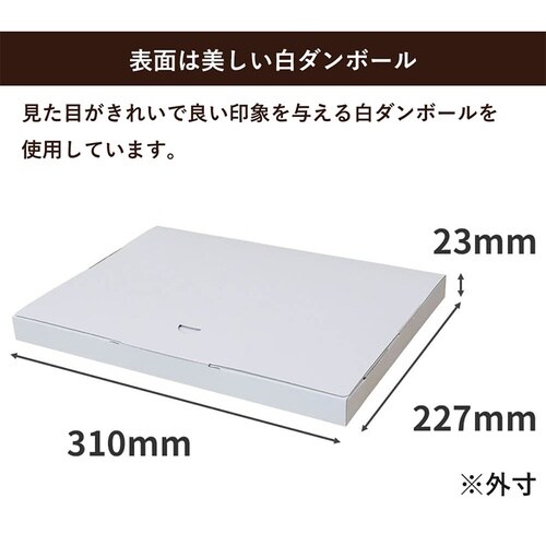 メール便用段ボール白310×227×23mm100